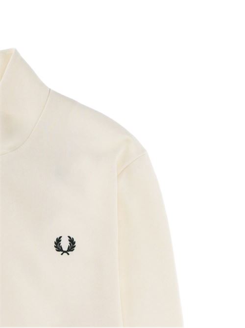 felpa uomo full zip panna FRED PERRY | J1327560